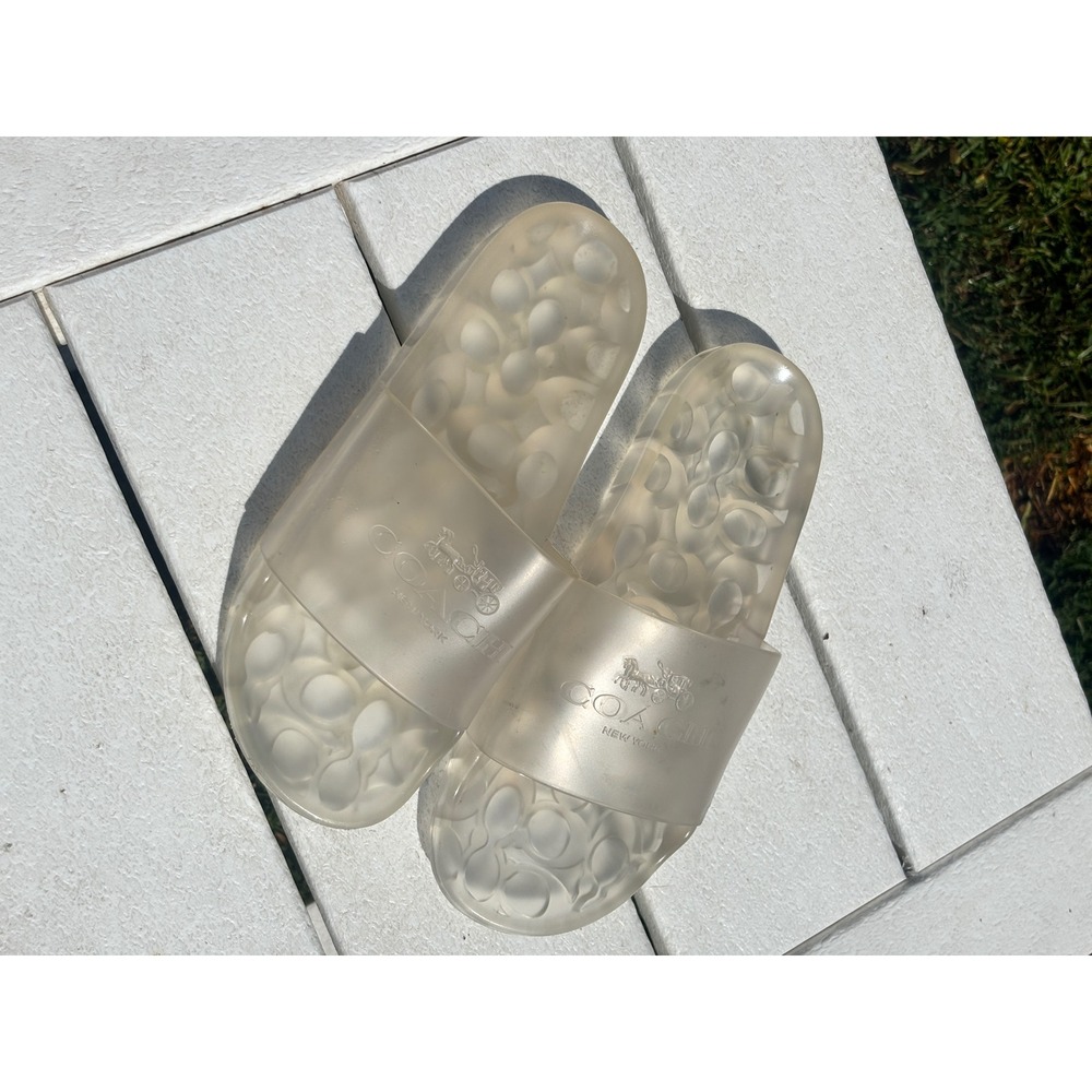 Coach Clear Jelly Slide Sandals - Transparent